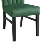Bellini-5PC-Dining-Set-in-White-Rectangle-Table-&-Four-Emerald-Velvet-Chairs