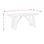 Cash-6PC-Dining-Set-Table,-Four-Chairs-&-Bench