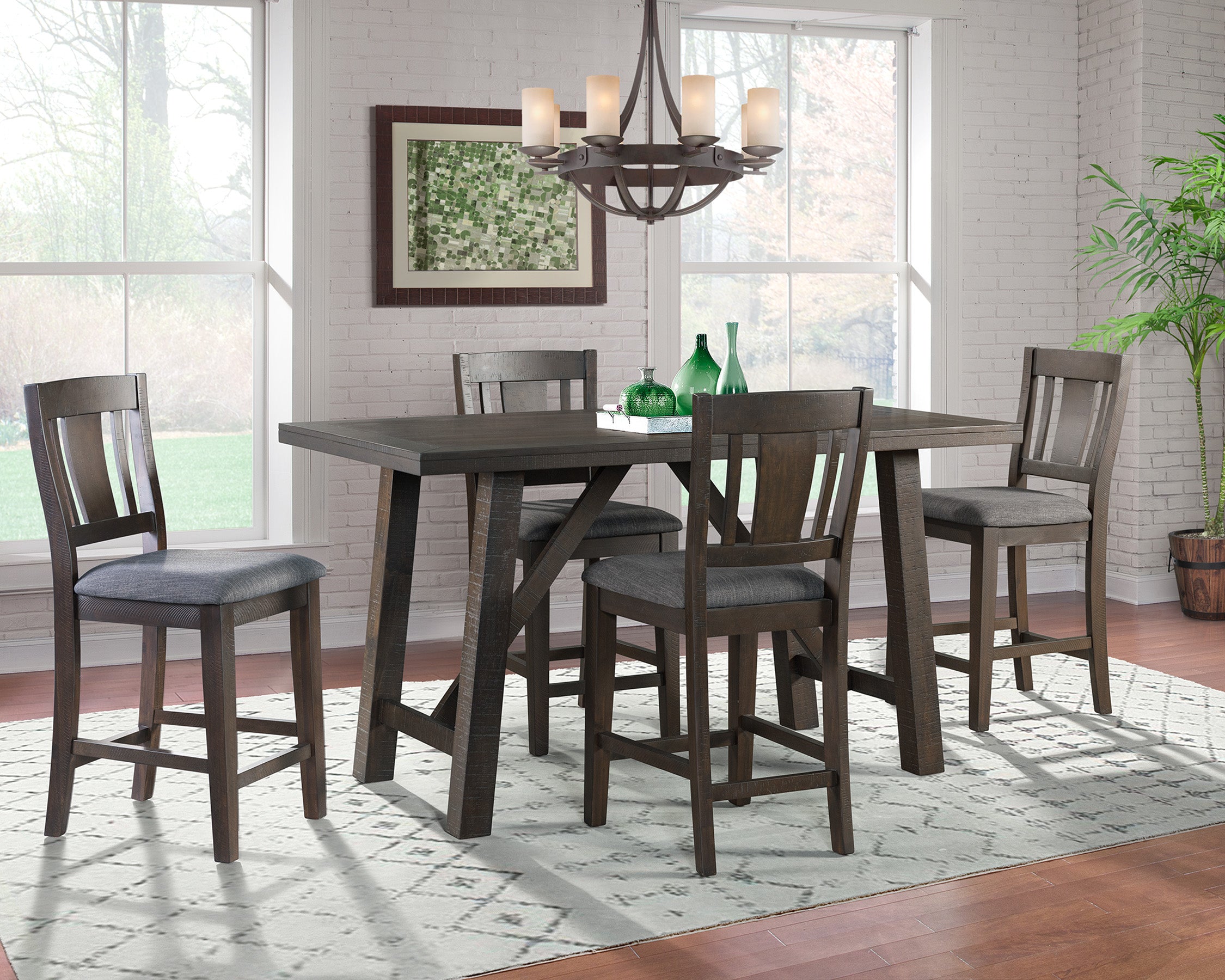 Cash-Counter-5PC-Dining-Set-Table-&-Four-Chairs