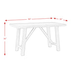 Cash-Counter-6PC-Dining-Set-Table,-Four-Chairs-&-Bench