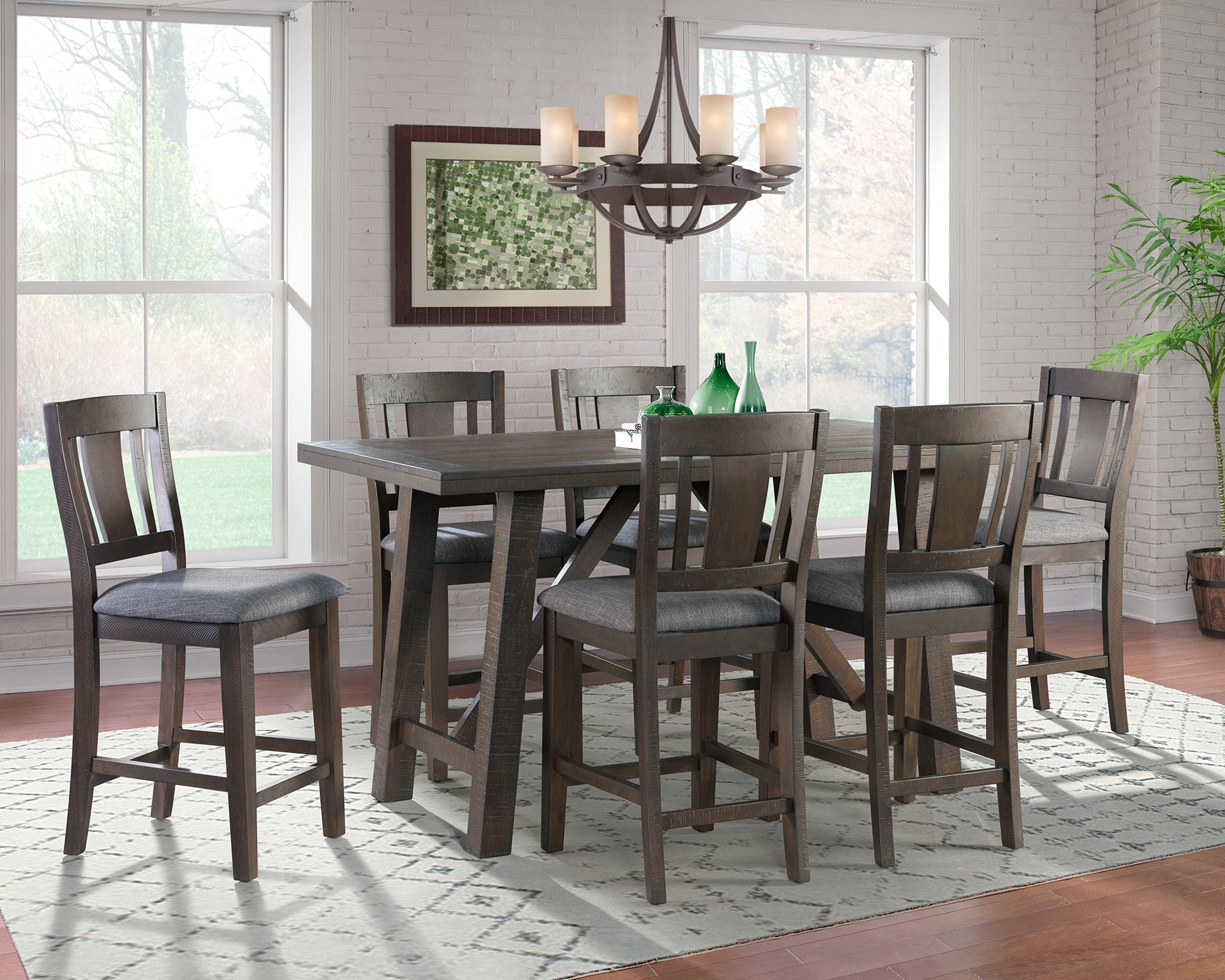 Cash-Counter-7PC-Dining-Set-Table-&-Six-Chairs