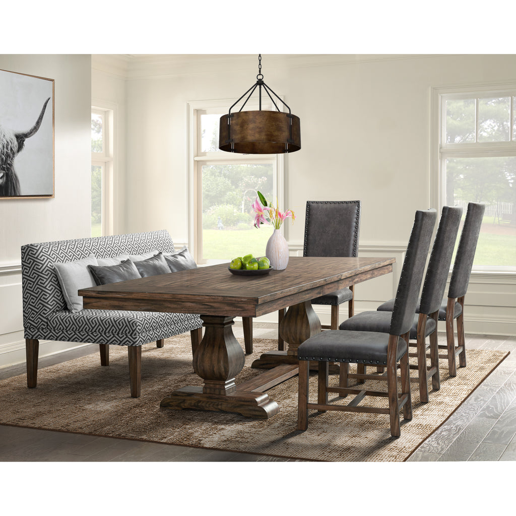 Gramercy-6PC-Dining-Set-Table,-Four-Tall-Back-Chairs-and-Settee