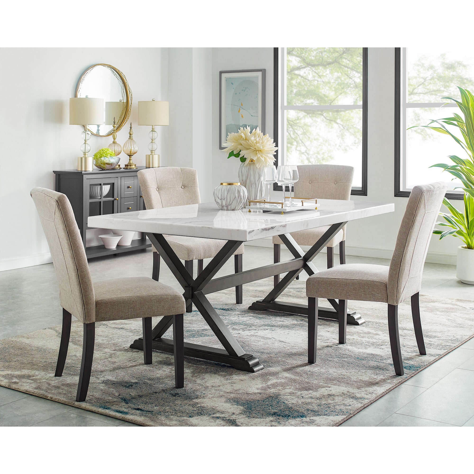 Lexi-5PC-Dining-Set-Table-&-Four-Chairs