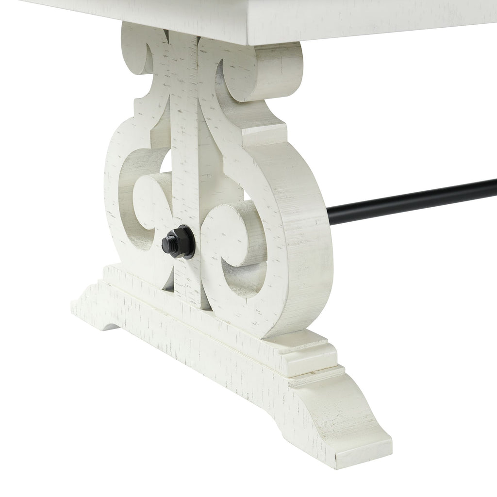 Stone-6PC-Dining-Set-in-White-Table,-Four-Side-Chairs-&-Two-Parson-Chairs