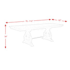 Stone-Counter-Height-7PC-Dining-Set-Table-&-Six-Slat-Back-Chairs