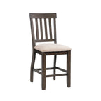 Stone-Counter-Height-9PC-Dining-Set-Table-&-Eight-Slat-Back-Chairs