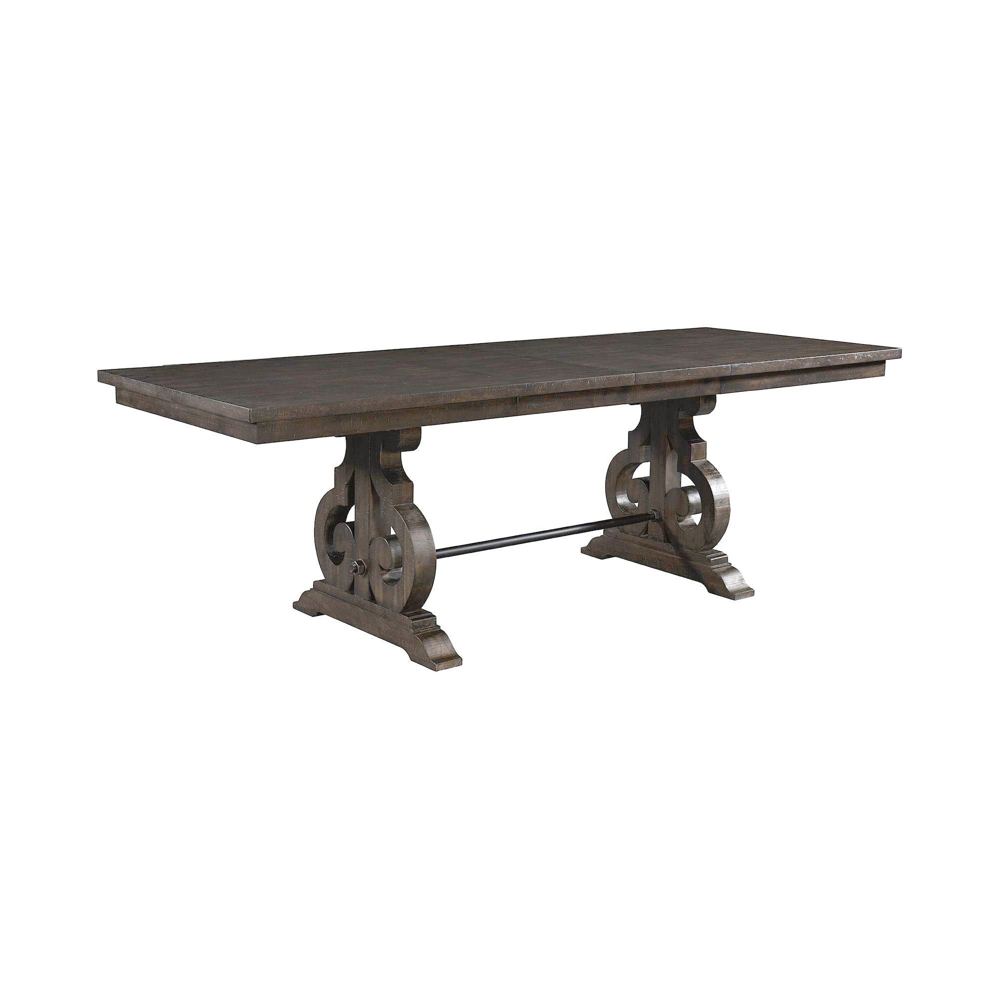 Stone-Counter-Height-9PC-Dining-Set-Table-&-Eight-Swirl-Back-Chairs