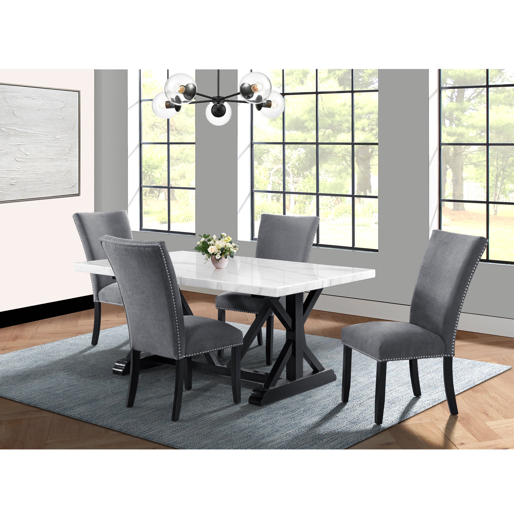 Tuscany-5PC-Standard-Height-Dining-Set-Table-&-Four-Chairs