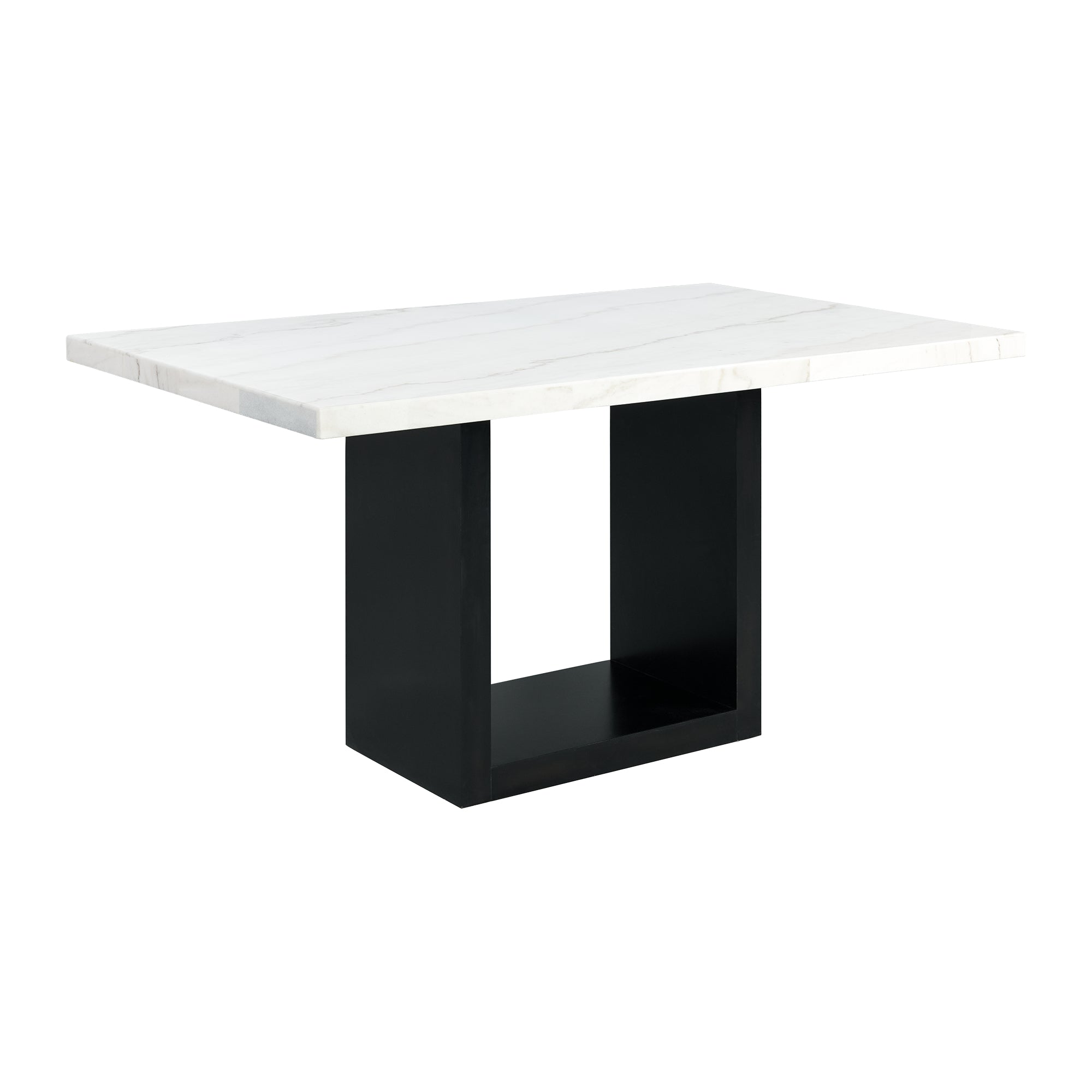 Valentino-White-5PC-Counter-Height-Dining-Set-Table-&-Four-Blue-Chairs