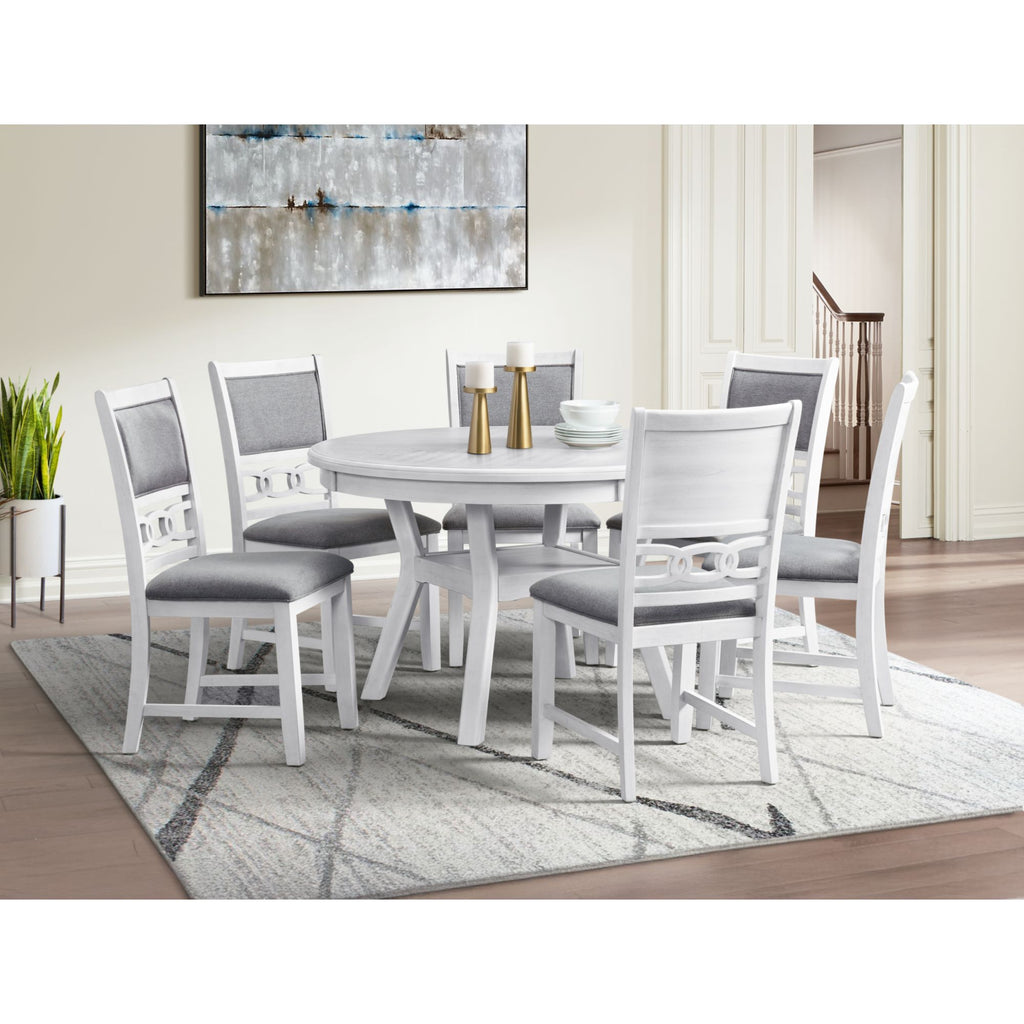 Amherst Dining Table with Wood Leg White Finish