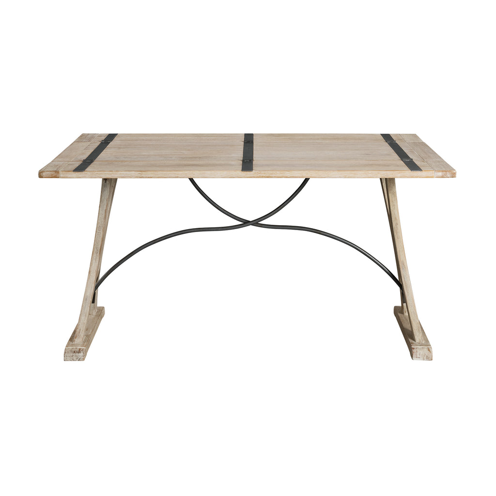 (D680-33)-Callista--Folding-Top-Dining-Table--Beach/Natural-Metal