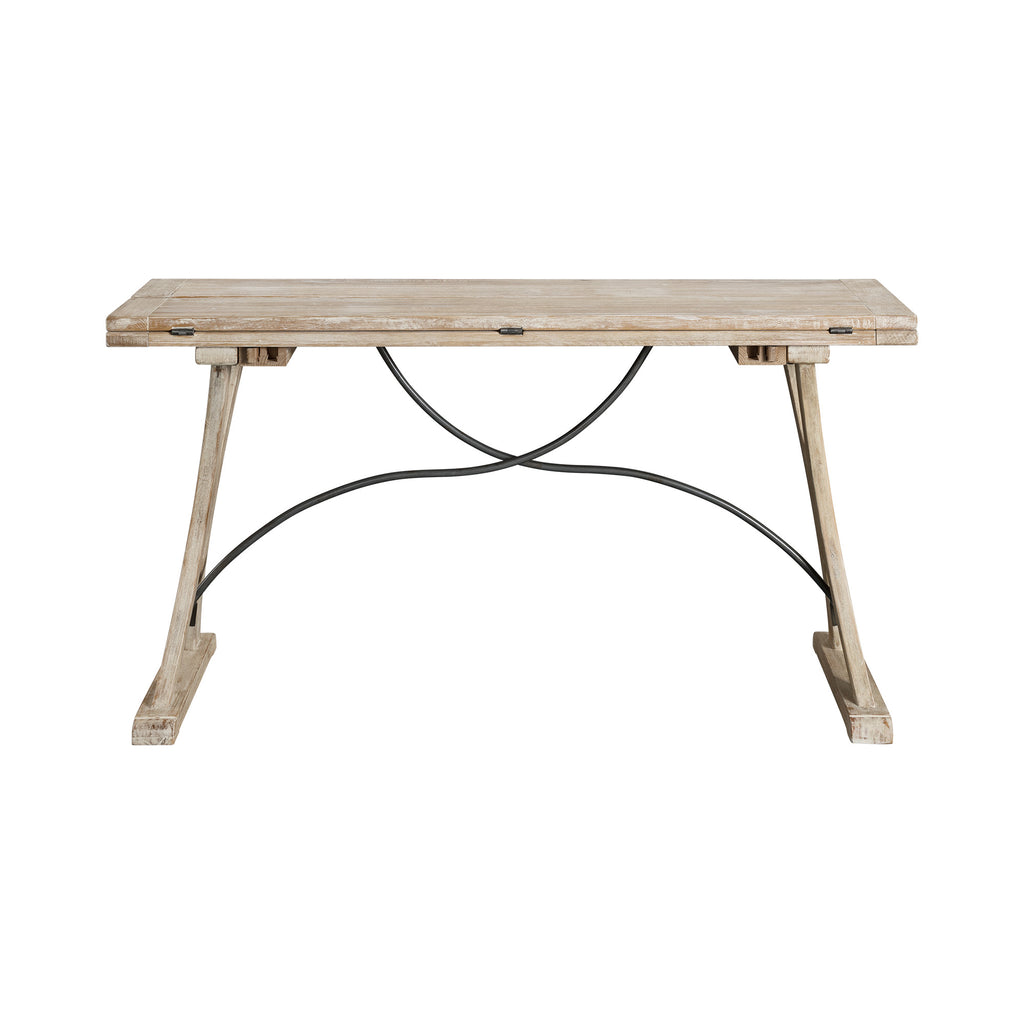 (D680-33)-Callista--Folding-Top-Dining-Table--Beach/Natural-Metal