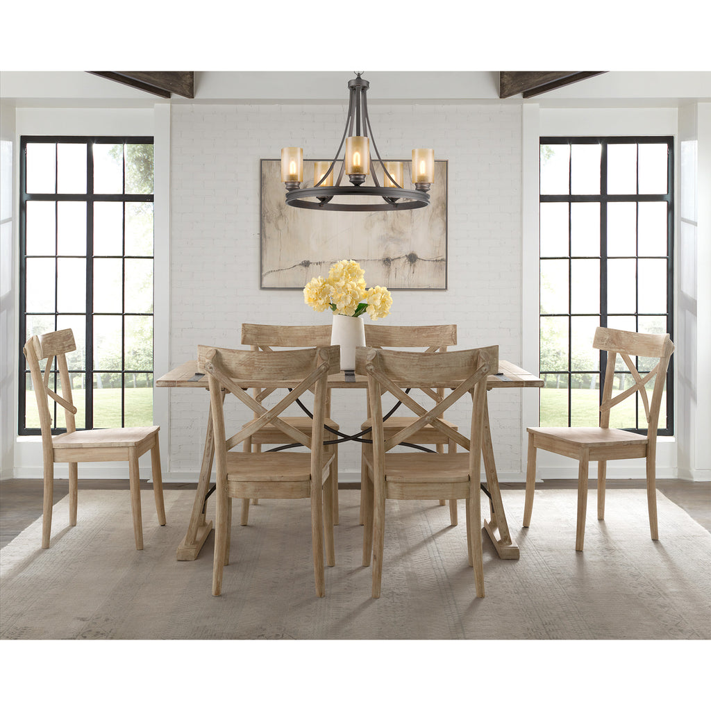 (D680-33)-Callista--Folding-Top-Dining-Table--Beach/Natural-Metal