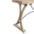 (D680-33)-Callista--Folding-Top-Dining-Table--Beach/Natural-Metal