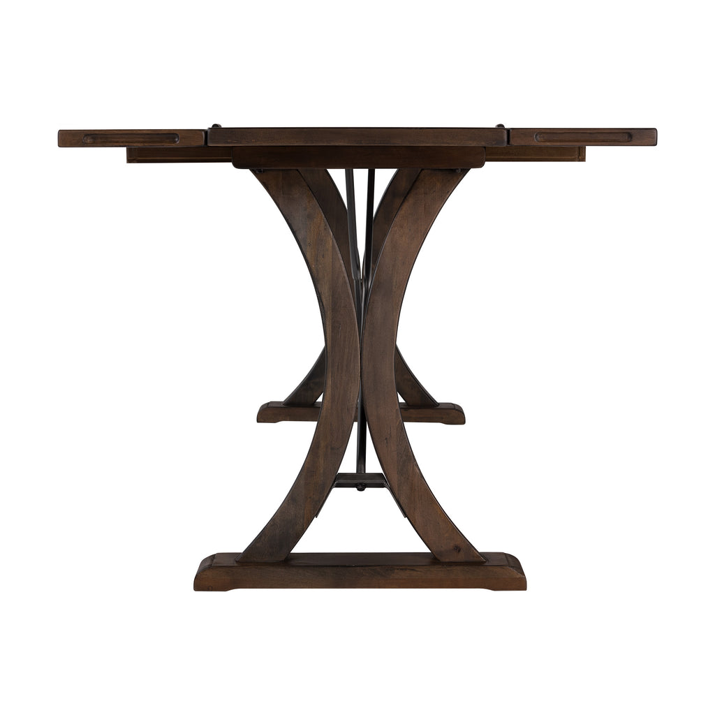 (D682-33)-New-Bedford--Folding-Top-Dining-Table--Latte/Dark-Pine