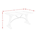 (D682-33)-New-Bedford--Folding-Top-Dining-Table--Latte/Dark-Pine