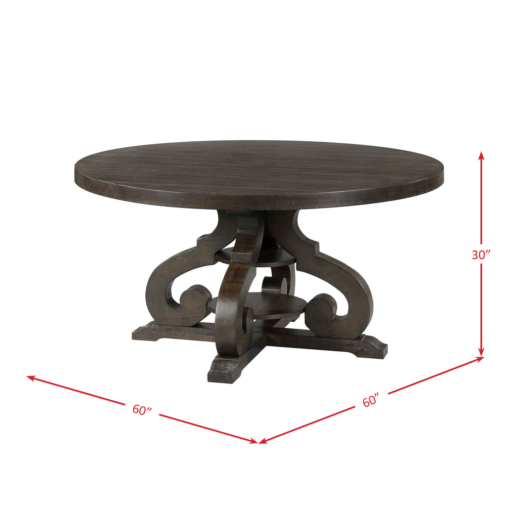 Stone-Round-Dining-Table-W/PU-Base