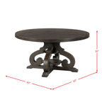 Stone-Round-Dining-Table-W/PU-Base