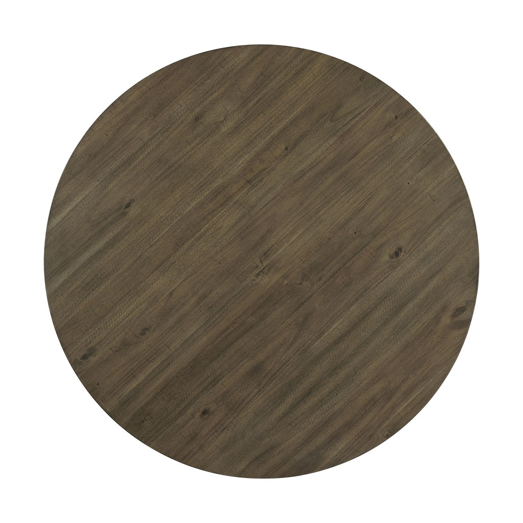 Stone-Round-Dining-Table-W/PU-Base-Gray-Finish