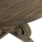 Stone-Round-Dining-Table-W/PU-Base-Gray-Finish