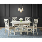 Stone-Round-Dining-Table-W/PU-Base-in-White