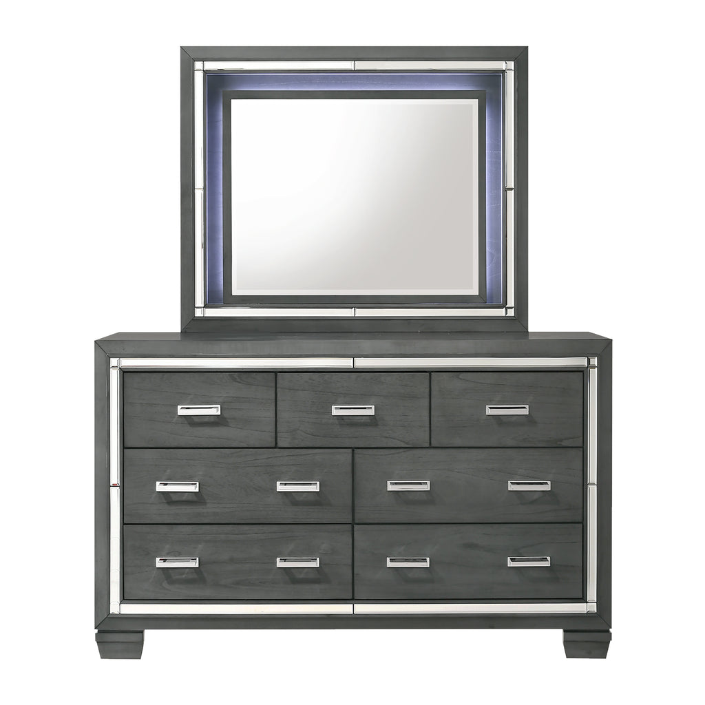 Titanium-7-Drawer-Dresser-w/-Mirror-Set