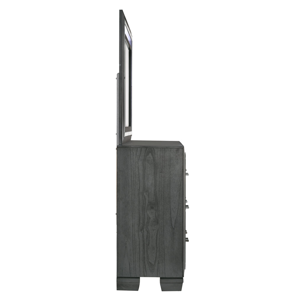 Titanium-7-Drawer-Dresser-w/-Mirror-Set
