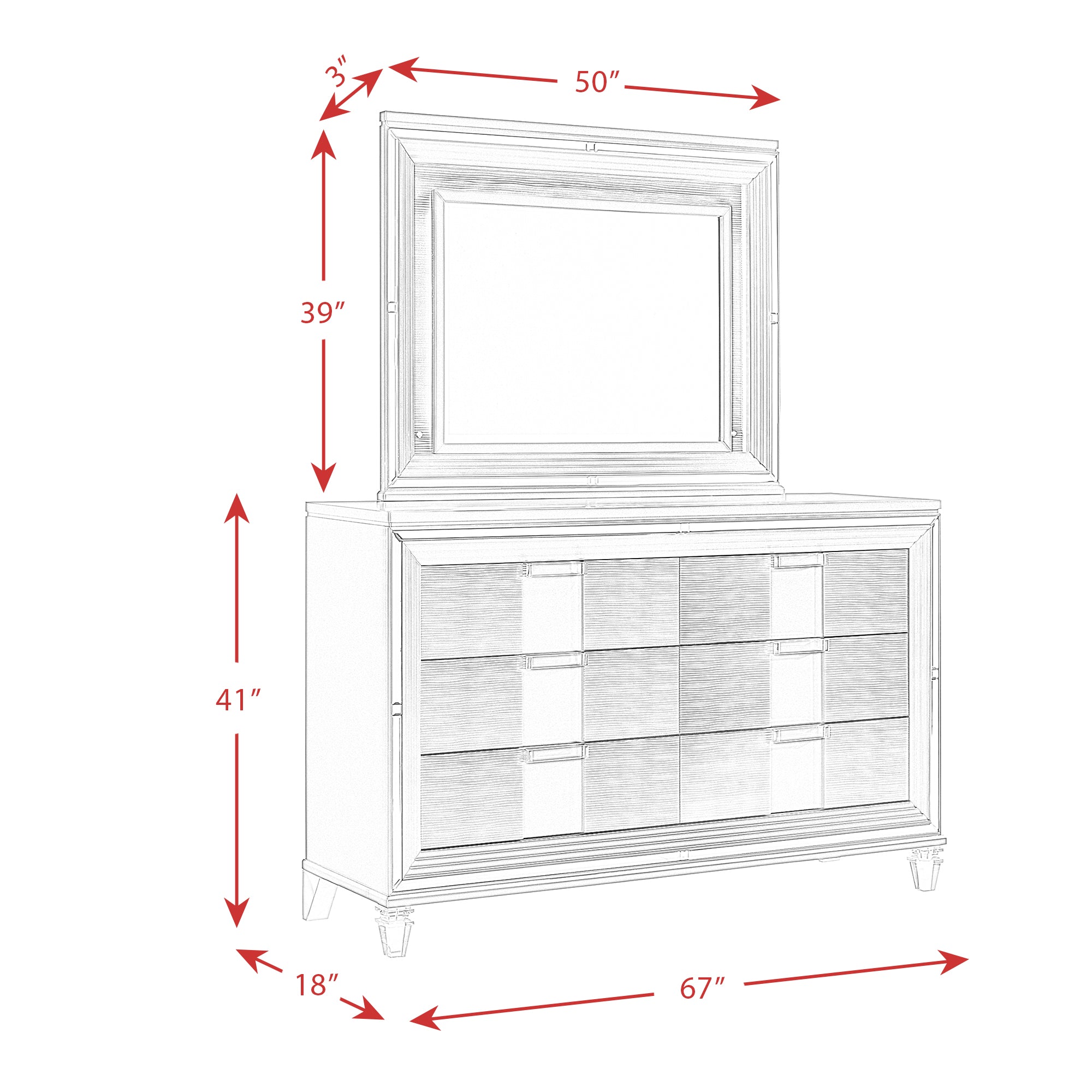 Twenty-Nine-6-Drawer-Dresser-w/-Mood-Lighting-Mirror