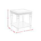 Avril End Table in Silver