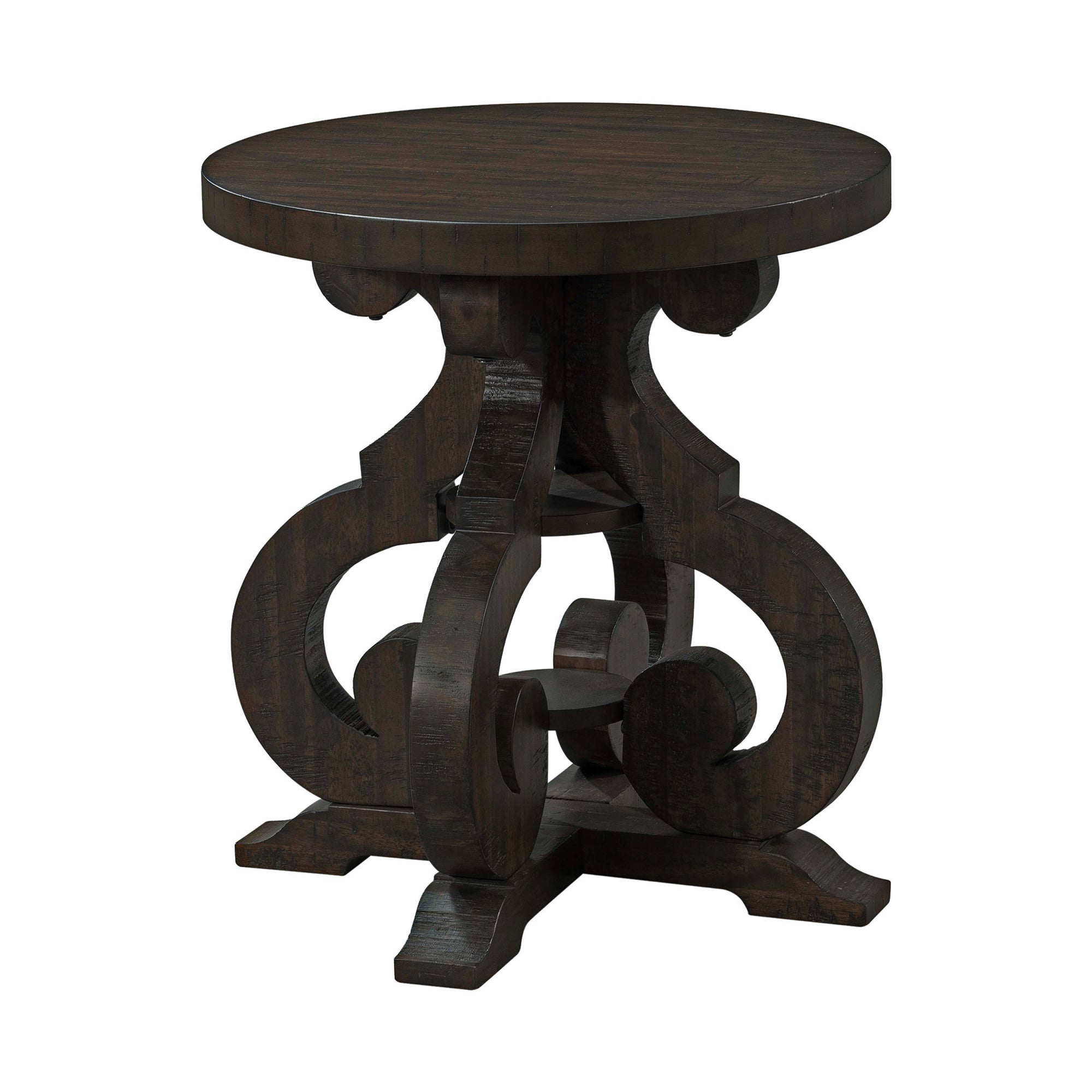 Stone-Occasional-Round-Side-Table-With-Pu-Base