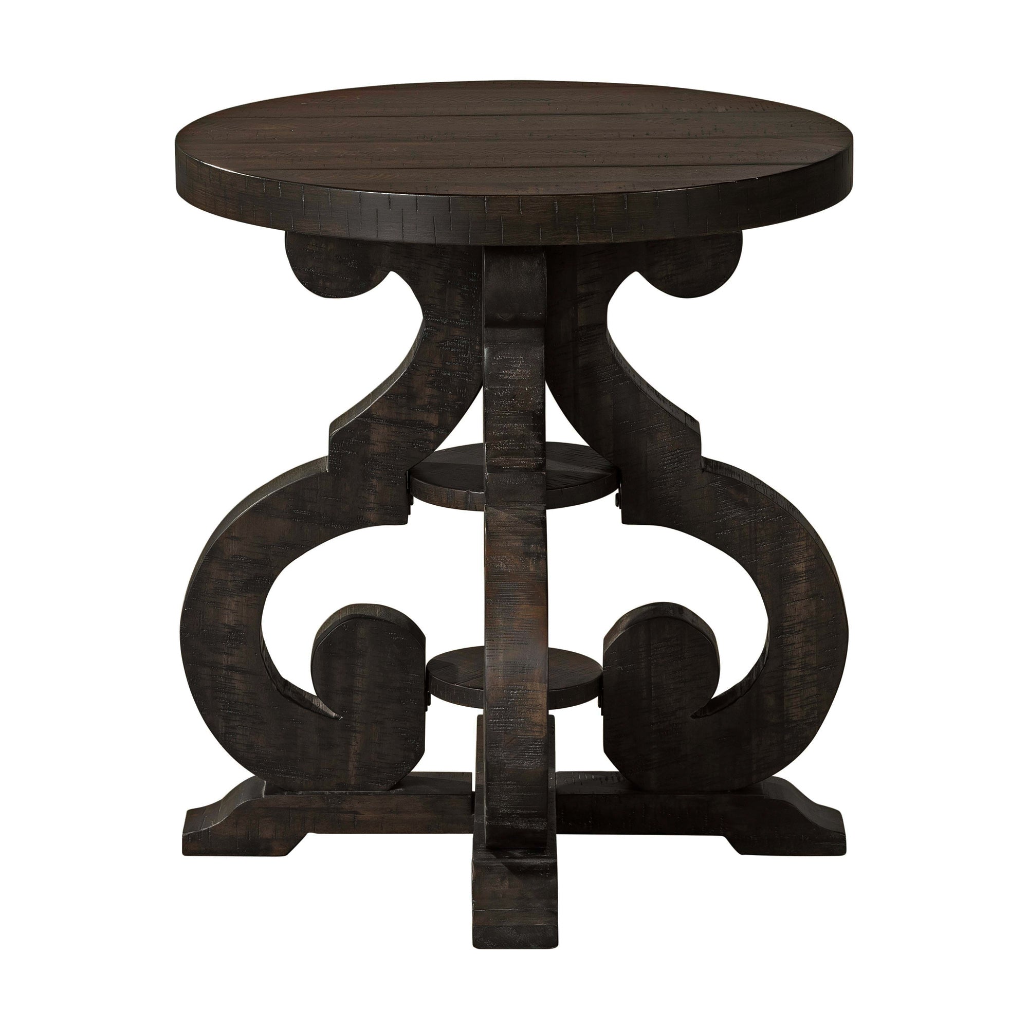 Stone-Occasional-Round-Side-Table-With-Pu-Base
