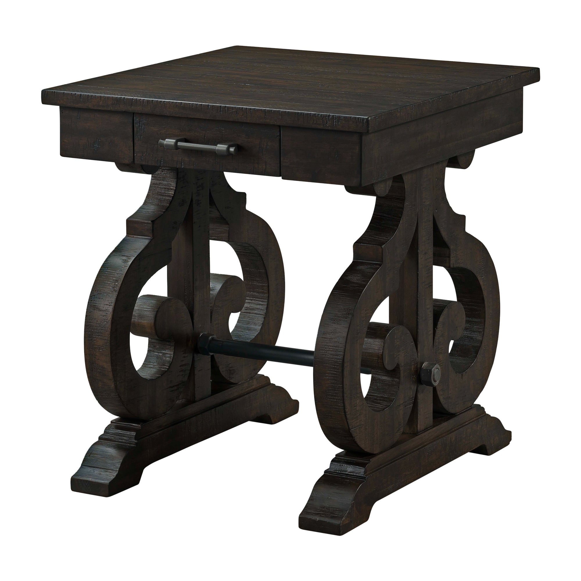 Stone-Occasional-Square-Side-Table-With-Pu-Base