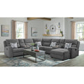 Connery-Sectional-RHF-Chaise-with-recliner-back-and-1-pillow-in-Pewter