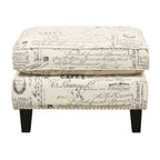 Erica-497-Ottoman-W/Chrome-Nail-French-Script-(ISTA-3)