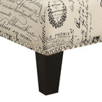 Erica-497-Ottoman-W/Chrome-Nail-French-Script-(ISTA-3)