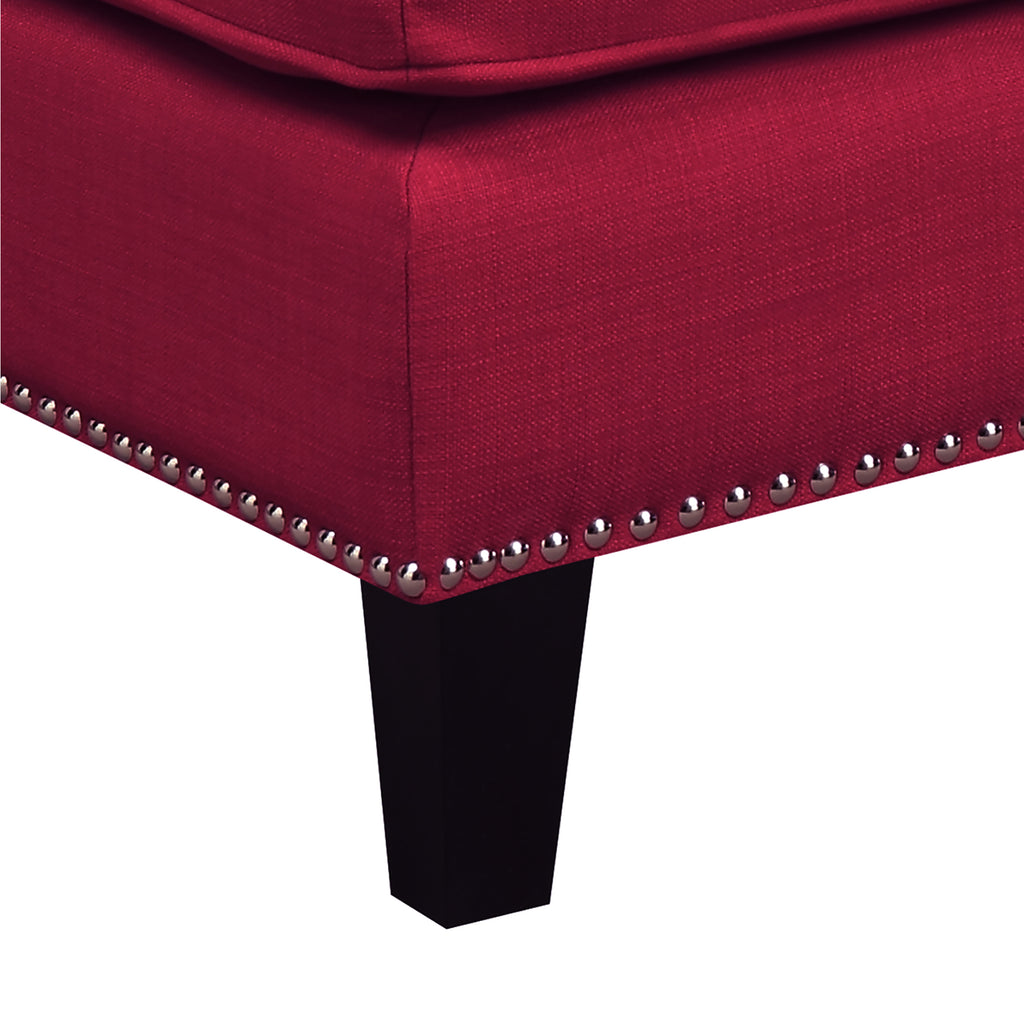 Erica-497-Ottoman-W/Chrome-Nail-Heirloom-Berry-(ISTA-3)