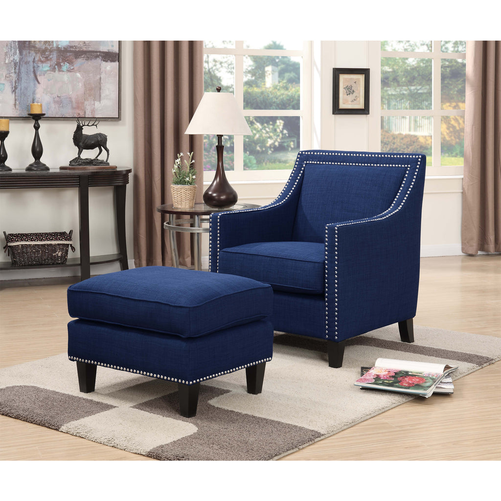 Erica-497-Ottoman-W/Chrome-Nail-Heirloom-Blue-(ISTA-3)
