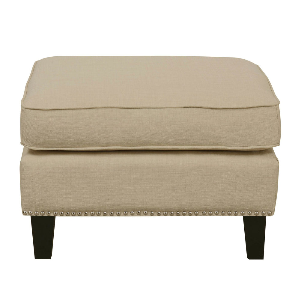 Erica-497-Ottoman-W/Chrome-Nail-Heirloom-Natural-(ISTA-3)