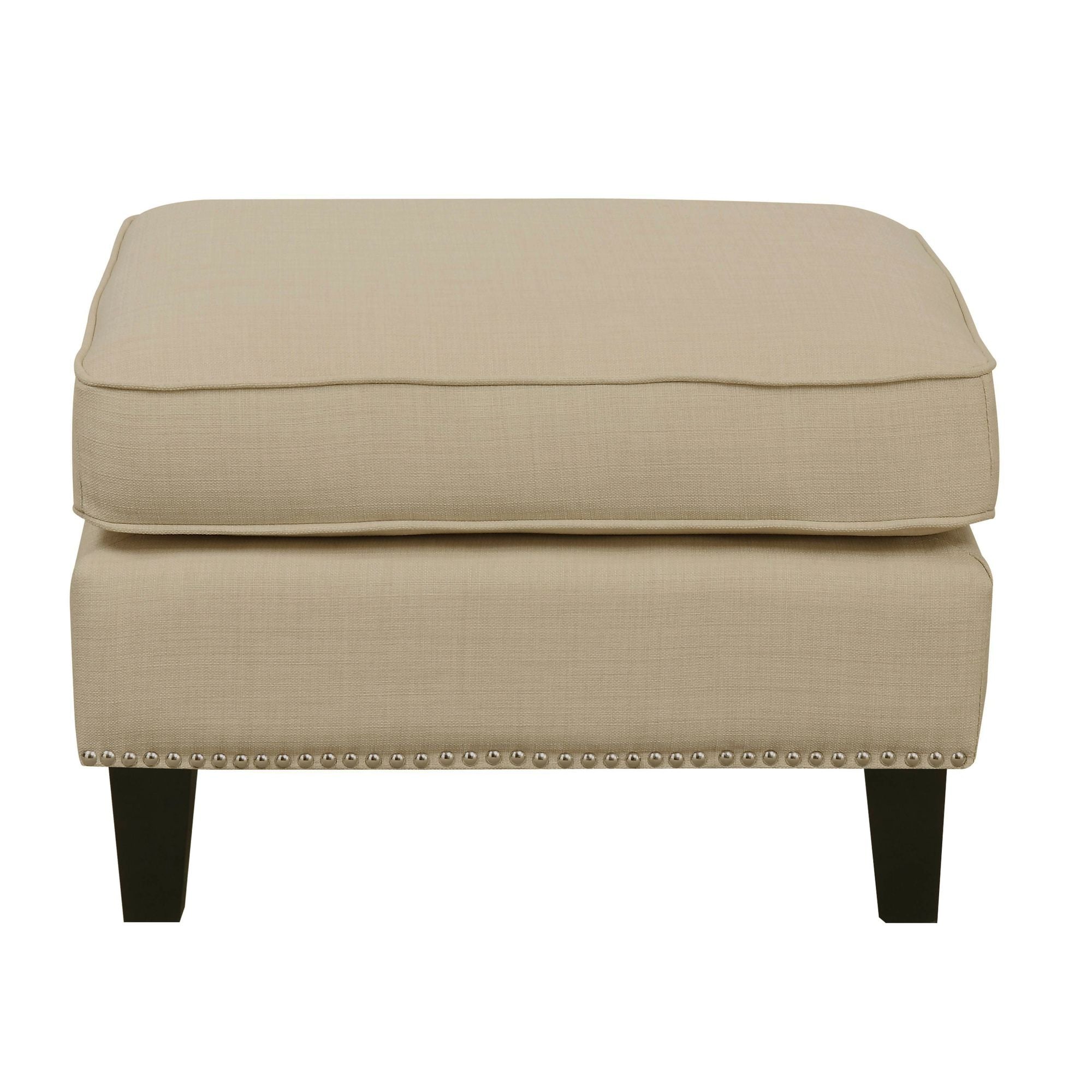 Erica-497-Ottoman-W/Chrome-Nail-Heirloom-Natural-(ISTA-3)