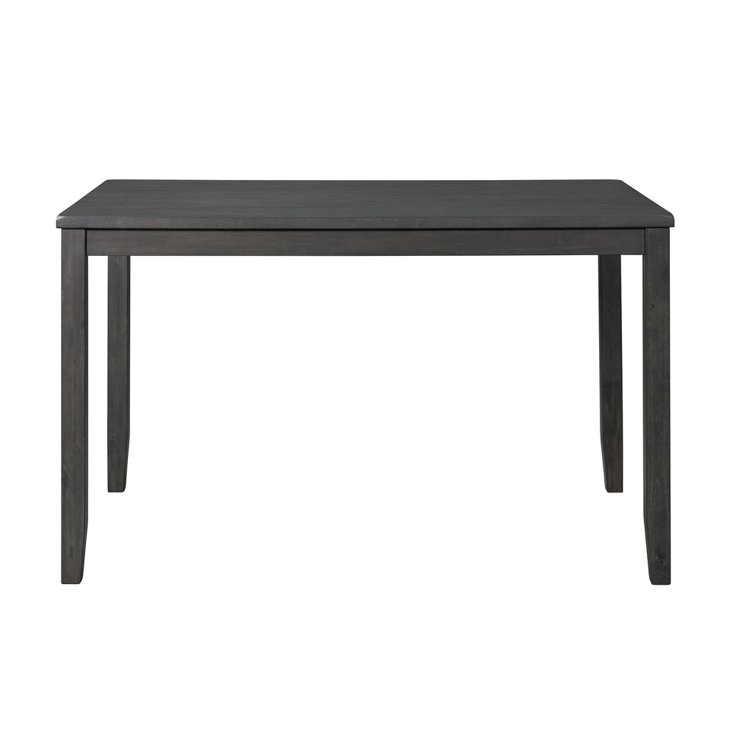 Alex-Grey-60""-7-PC-Counter-Set-(Grey-Table-with-Black-PU-Seat)