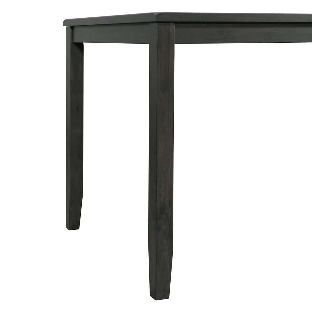 Alex-Grey-60""-7-PC-Counter-Set-(Grey-Table-with-Black-PU-Seat)