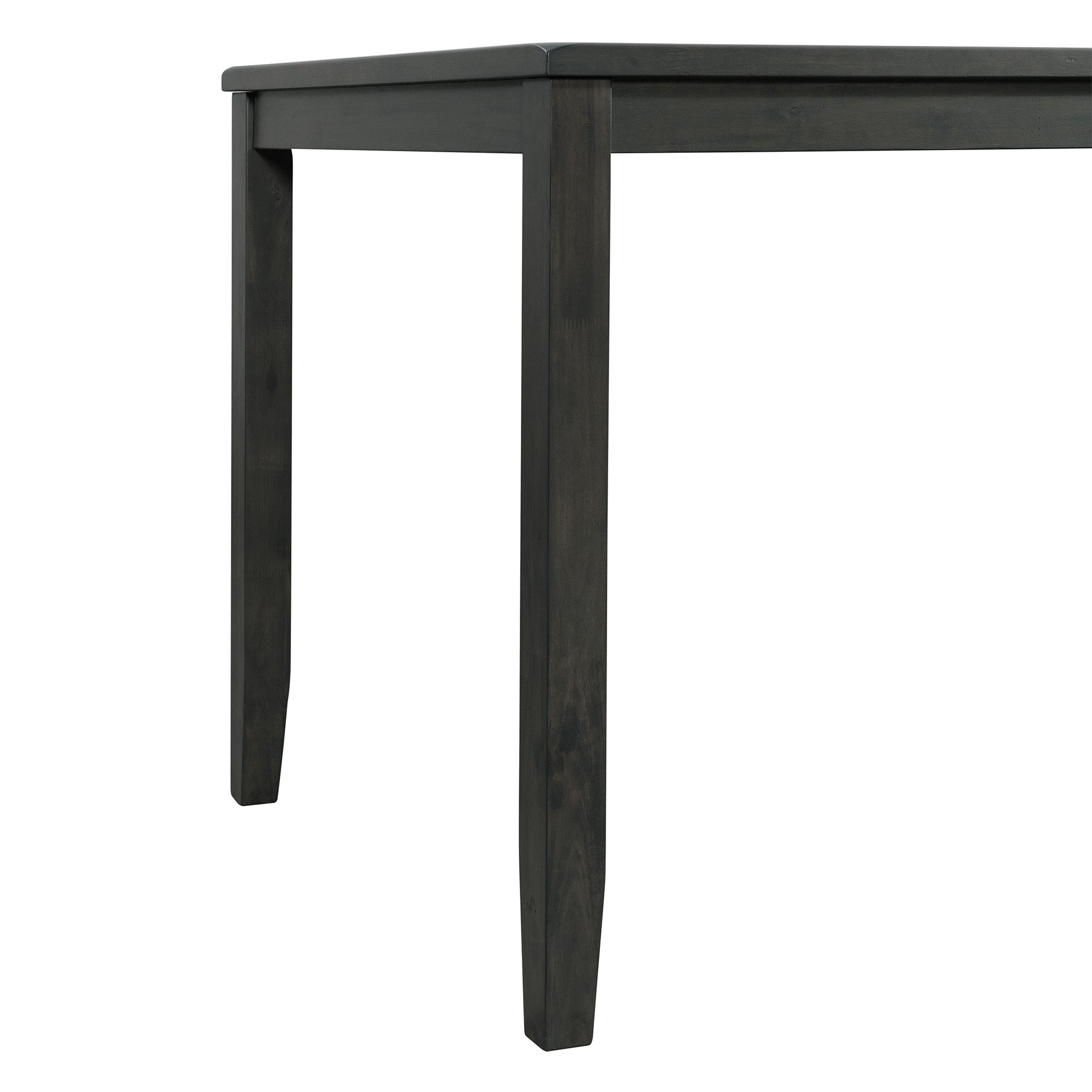 Alex-Grey-60""-7-PC-Counter-Set-(Grey-Table-with-Black-PU-Seat)
