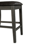 Alex-Grey-60""-7-PC-Counter-Set-(Grey-Table-with-Black-PU-Seat)