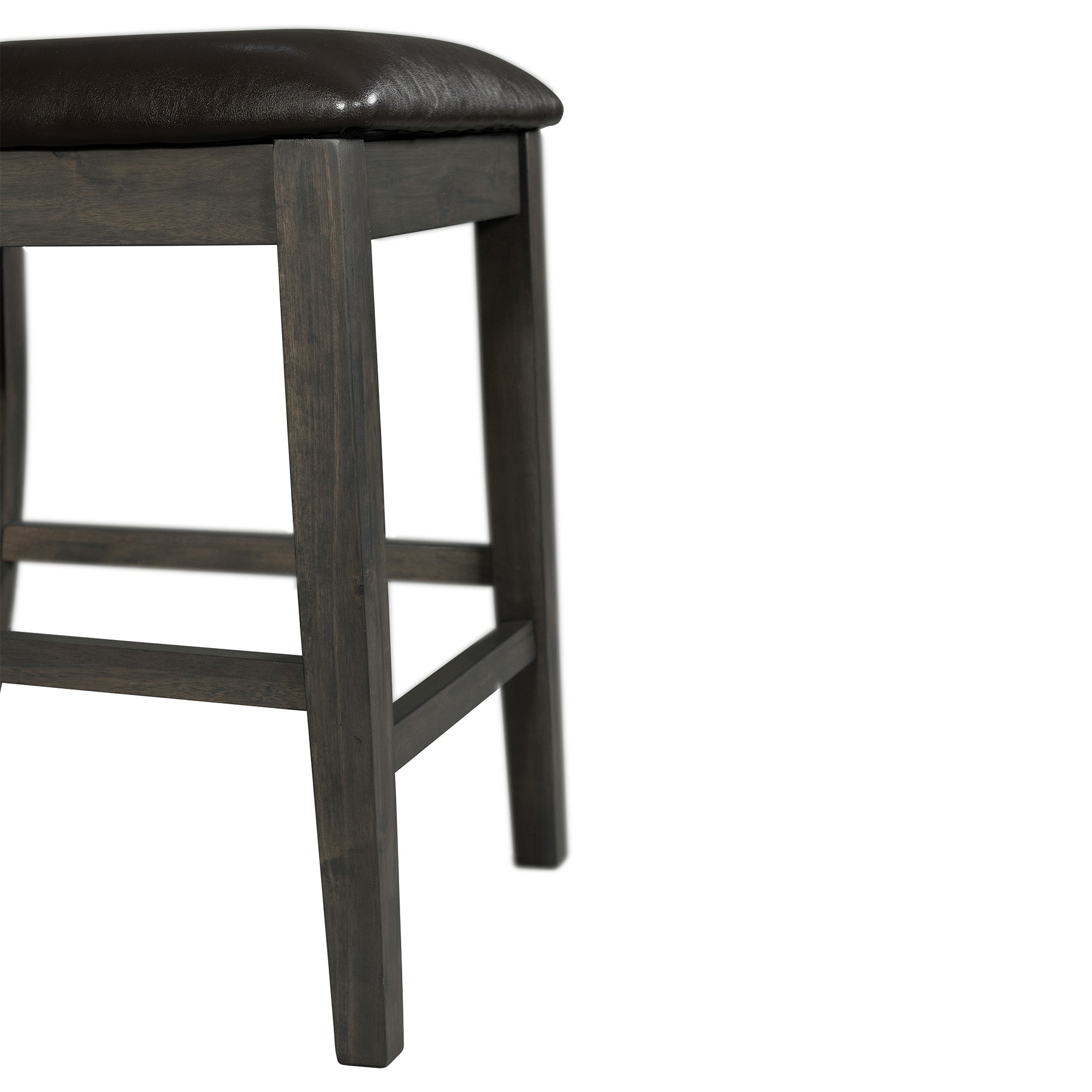 Alex-Grey-60""-7-PC-Counter-Set-(Grey-Table-with-Black-PU-Seat)