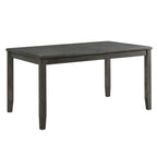 Alex-Grey-60""-7-PC-Dining-Set-(Grey-Table-with-Black-PU-Seat)