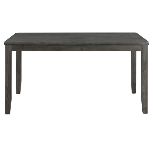 Alex-Grey-60""-7-PC-Dining-Set-(Grey-Table-with-Black-PU-Seat)