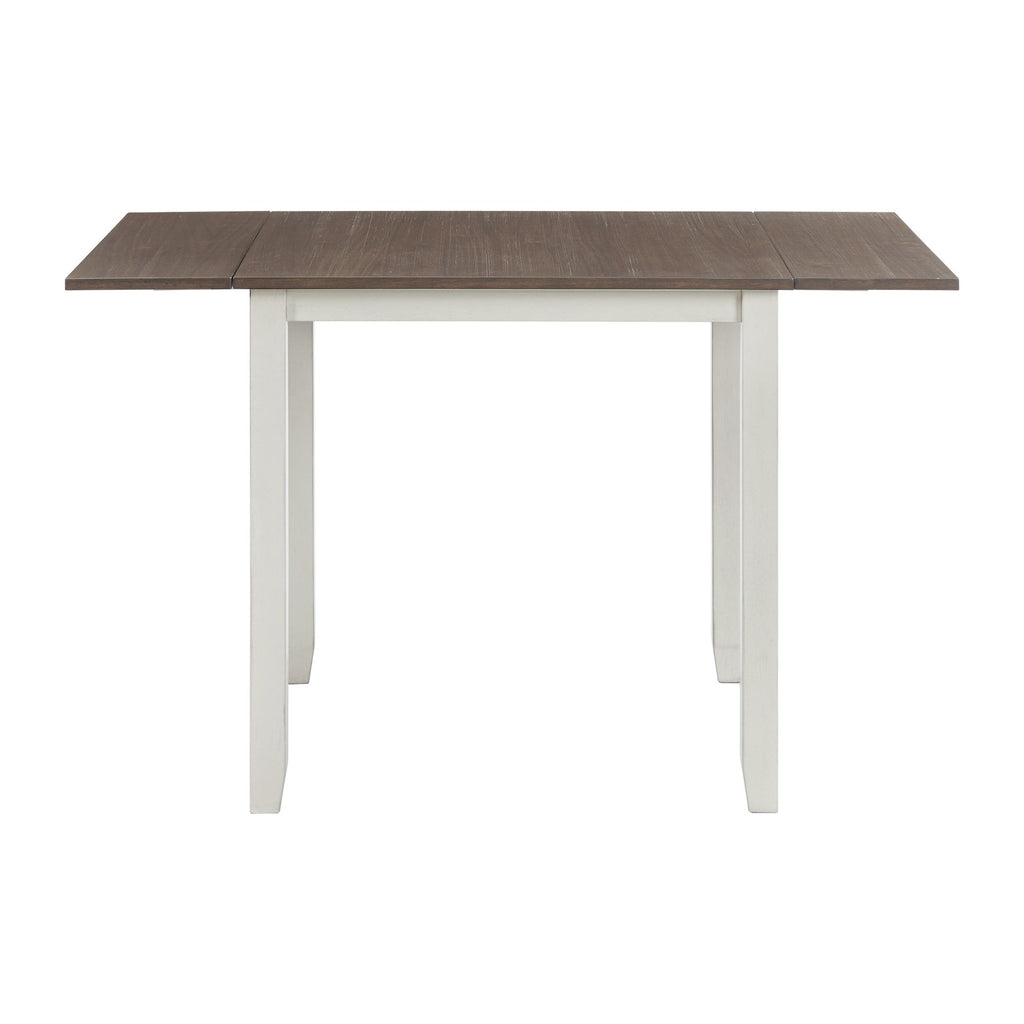 Martin-3-pc-Drop-Leaf-Dining-Set-(Dark-Brown-Top---White-Base)