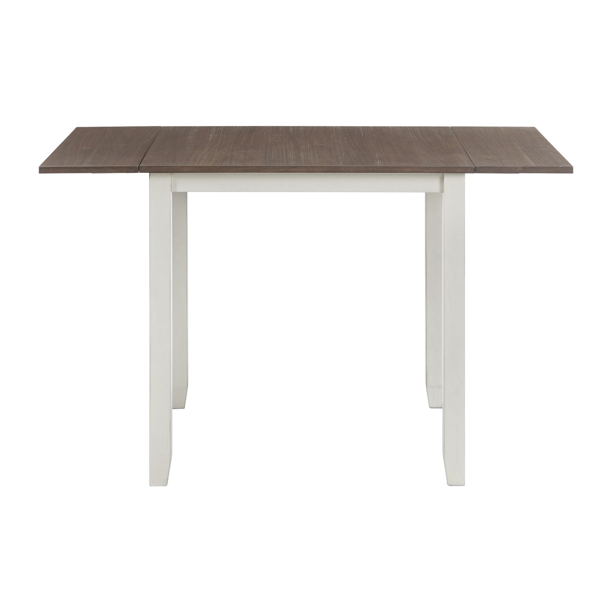 Martin-3-pc-Drop-Leaf-Dining-Set-(Dark-Brown-Top---White-Base)