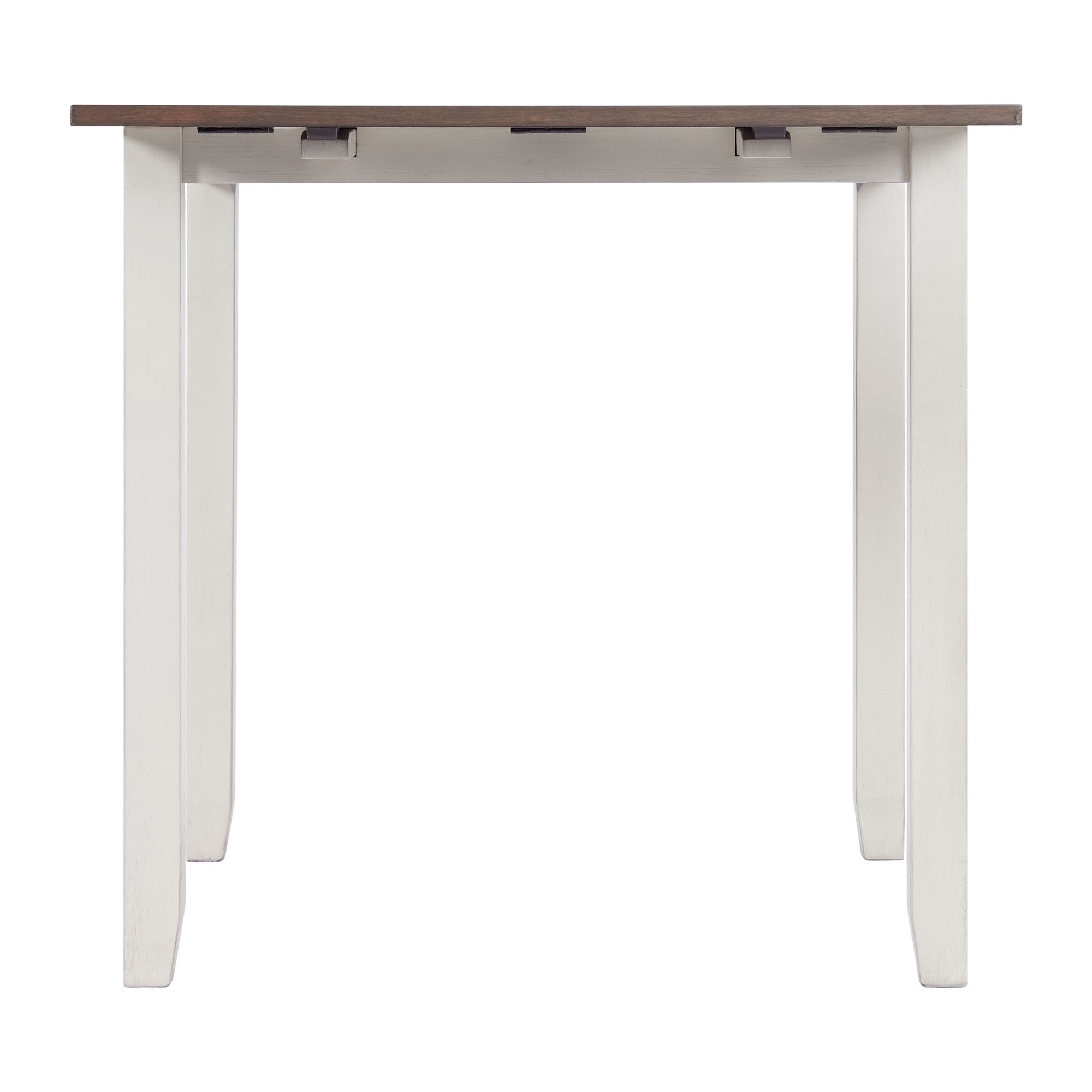 Martin-3-pc-Drop-Leaf-Dining-Set-(Dark-Brown-Top---White-Base)