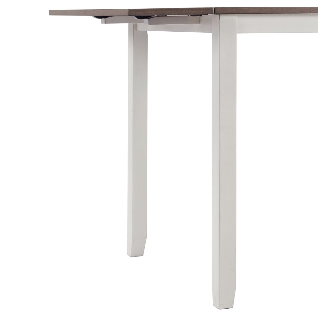Martin-3-pc-Drop-Leaf-Dining-Set-(Dark-Brown-Top---White-Base)